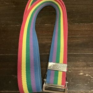 Posey Canvas Multicolor Rainbow Belt 72”